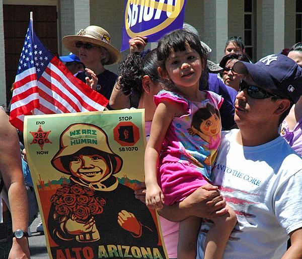 Marching in Phoenix against Arizona's racial profiling law SB 1070
