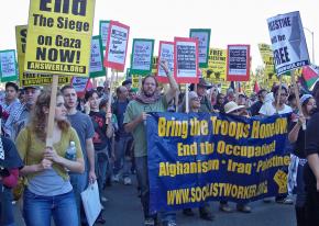 Protests against Israel's war on Gaza began within hours of the attack being launched