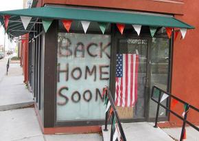 A sign left behind by a New Orleans resident unable to return to the city, captured in The Big Uneasy