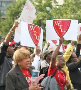 Washington D.C. teachers rally against cuts and layoffs