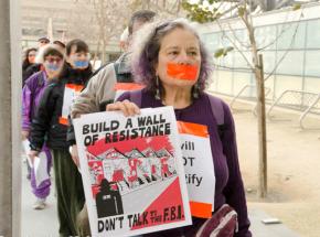 Protesters in San Francisco stand in solidarity with victims of federal repression
