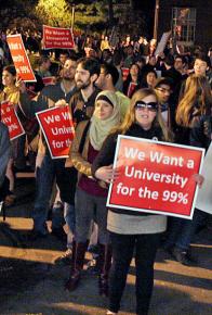 Occupiers march on Harvard Yard