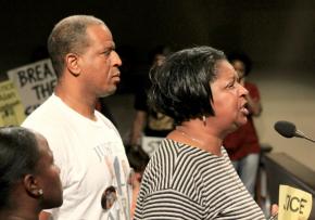 Alan Blueford's family speaks out inside Oakland City Council chambers
