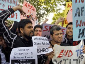 Kashmiris protest the execution of Mohammad Afzal