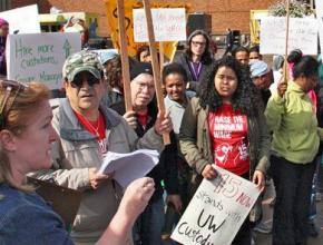 UW Custodial Workers' Rights Rally