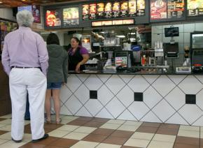 Inside a McDonalds restaurant in Raleigh, North Carolina