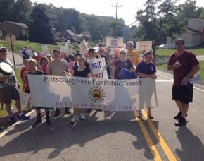 Marching to demand bus service in Baldwin