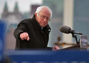Bernie Sanders on the campaign trail