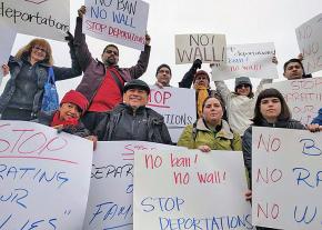 Immigrant rights activists protest Trump's deportation plans in Washington state