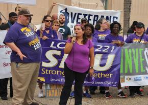 San Diego County workers protest for dignity on the job